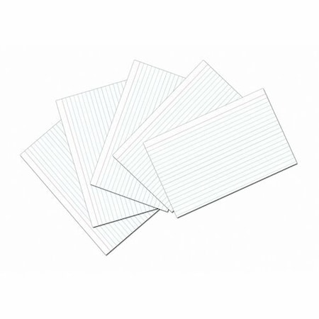 Pacon Index Cards, Ruled, 5inx8in, White, 100PK PAC5137